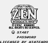 Zen - Intergalactic Ninja Title Screen